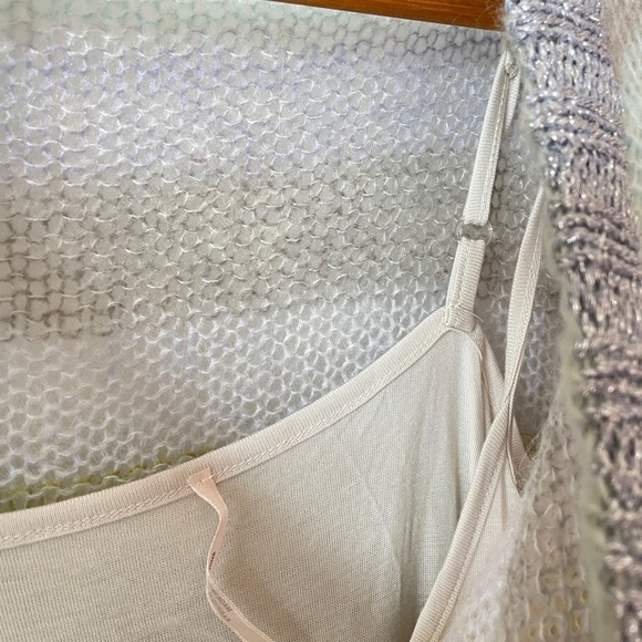 Free People Alpaca Bright it Up Knit Striped Mini Sweater Dress Mohair Wool XS - Picture 6 of 7